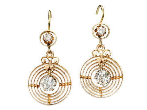 Edwardian Circles: Diamond Earrings