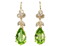 Mid 20th Century : Peridot Diamond Earring