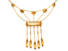 Art Nouveau Citrine Necklace