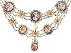 18th C. Enamel Festoon Necklace